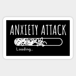 Anxiety Attack, Loading... Funny Social Anxiety Awareness Magnet